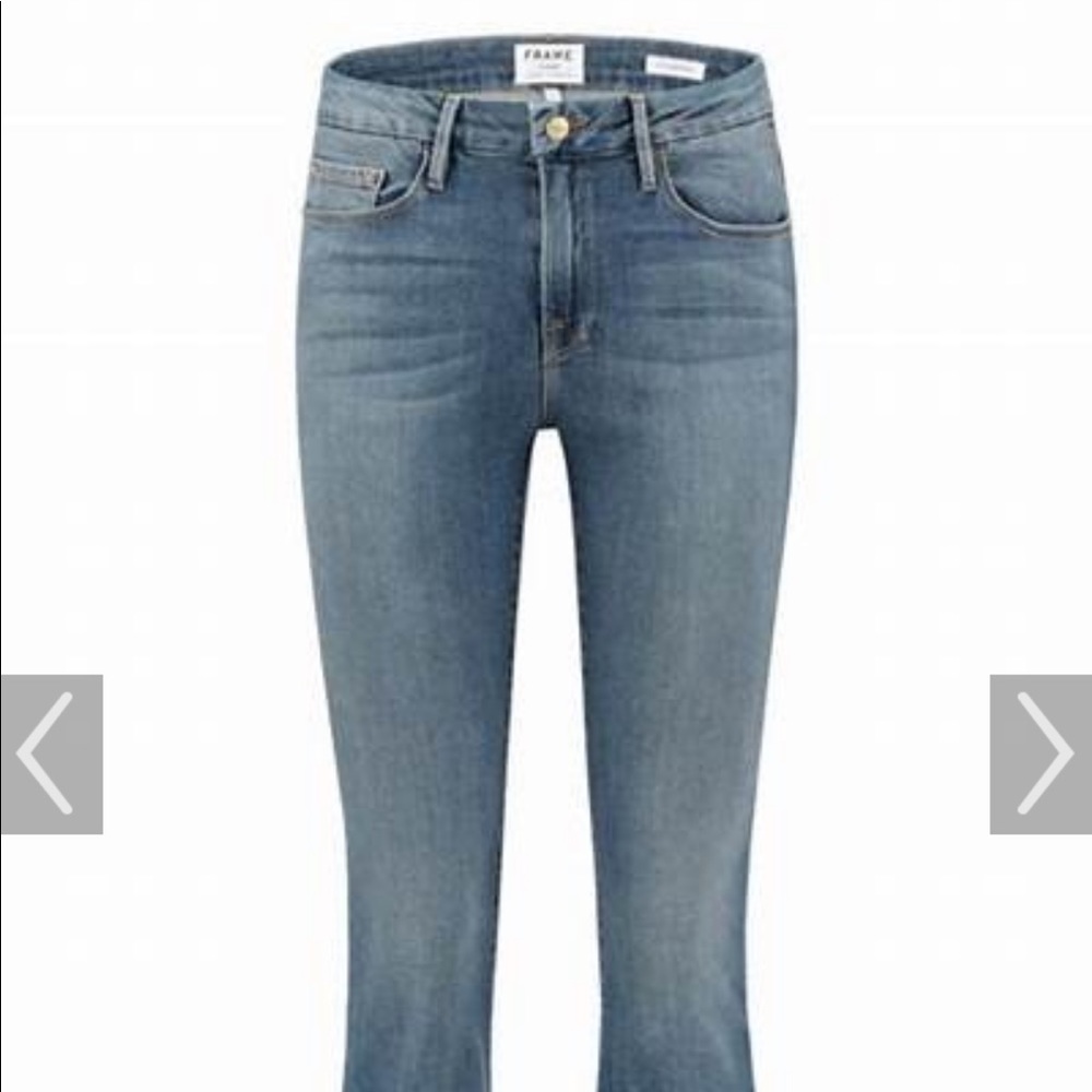 frame le crop mini boot jean